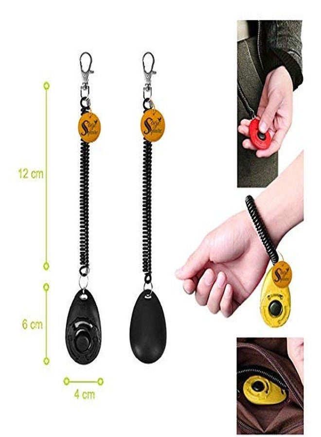 Sage Square Dog Training Clicker with Wrist Strap - Big Button Clicker for Effective Behavioral Training, Perfect for Dogs, Cats, Birds - Color May Vary, for Effective Behavioral Training (Pack of 3) - Image 4